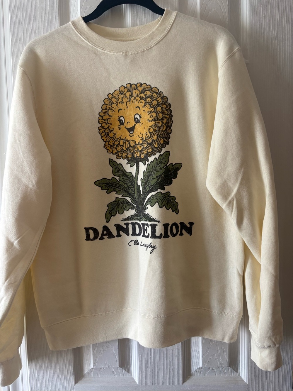 Official Ella Langley dandelion yellow/ Cream Sweatshirt NEW